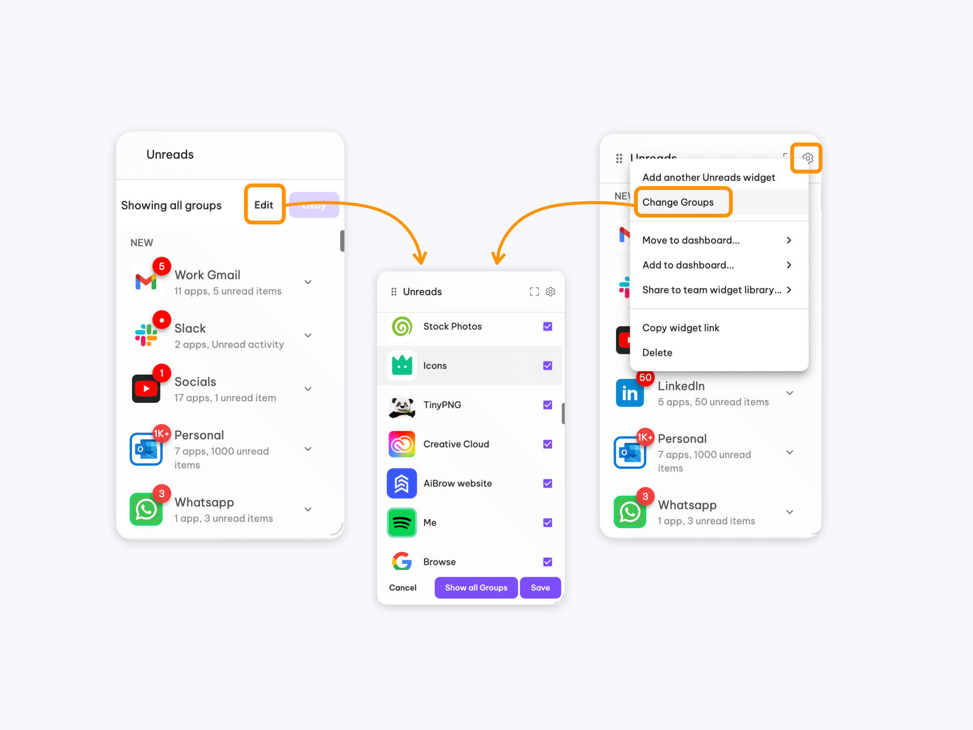 Widget: Unreads & Notifications